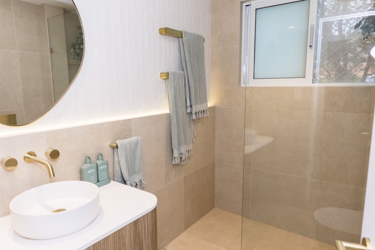 Modern apartment bathroom renovation in Caringbah by ACG Built