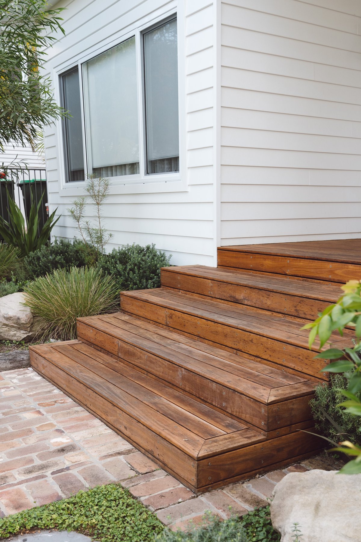 Deck steps at renovated home by ACG Built Caringbah