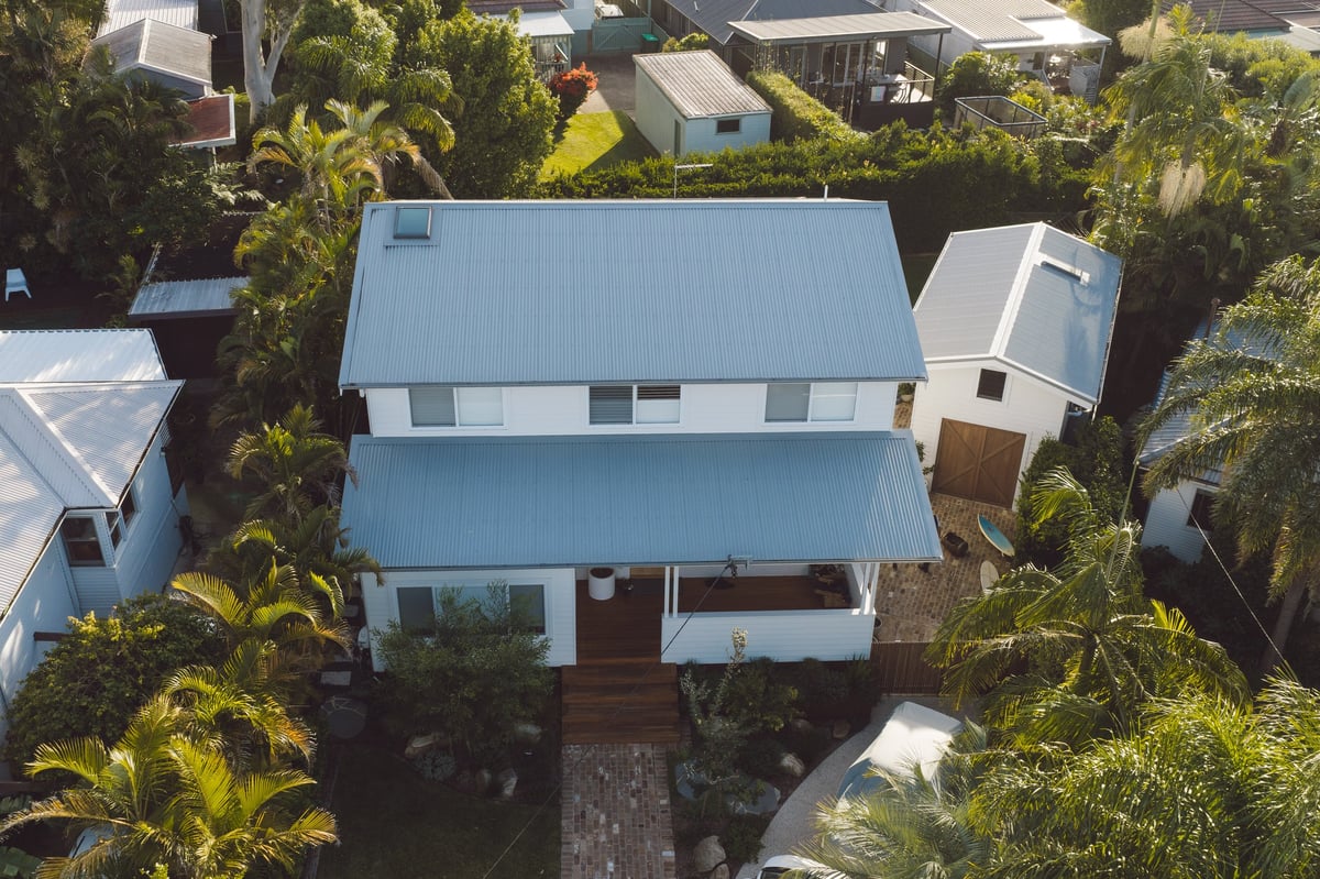Aerial view of Caringbah home renovation by ACG Built
